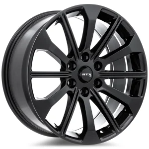 RTX Wheels – FD-02 – Black – 17″x8.5″ 30mm – All weather Wheels – 083216